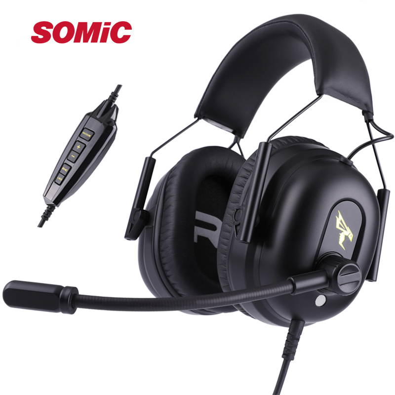 SOMIC G936 USB 7.1 Luxury Gaming Headsets Noise Cancelling Monitor Headphones for Playerunknown Battleground LOL CF PC Games