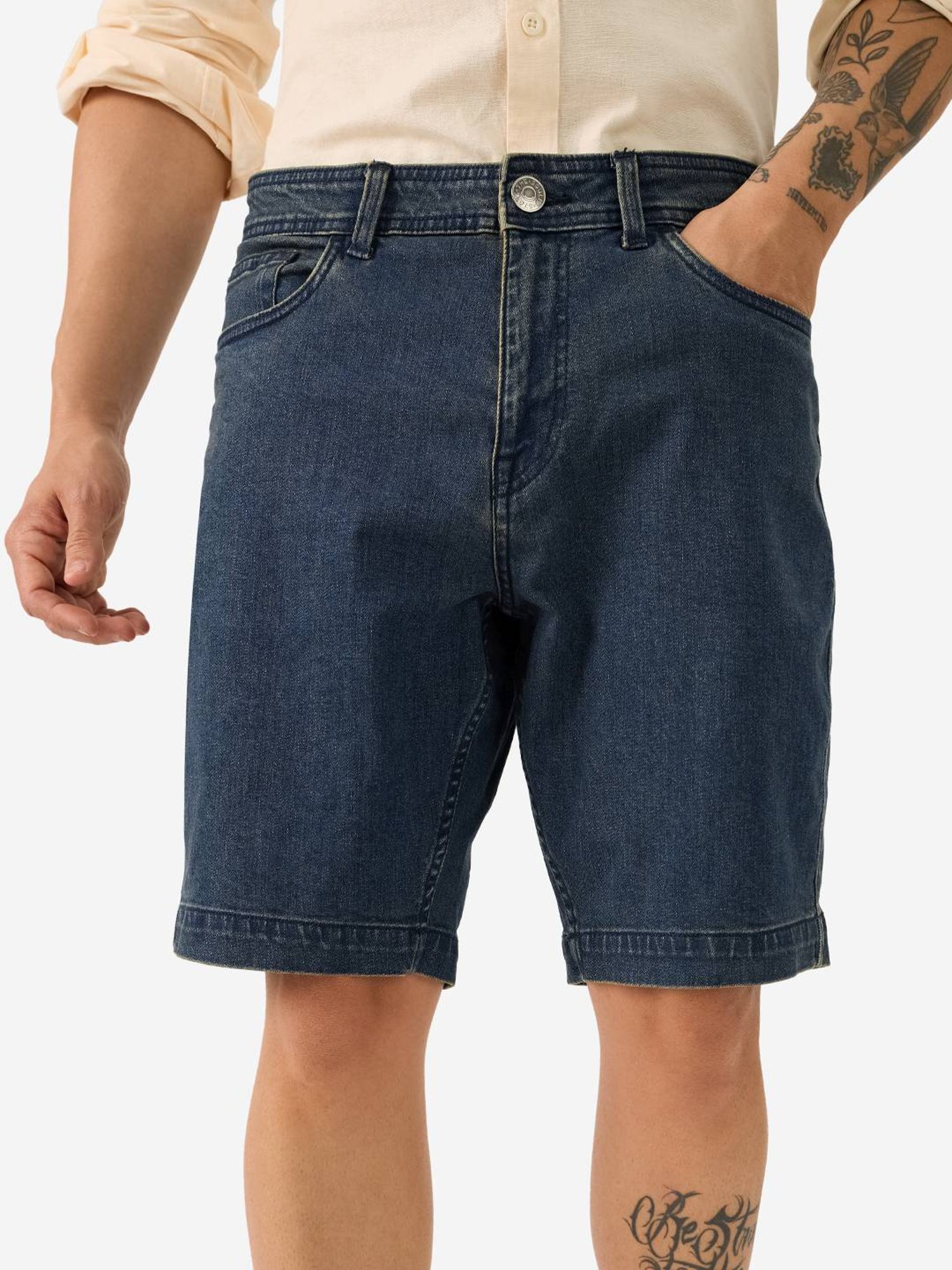 The Souled Store Blue Regular Fit Denim Shorts