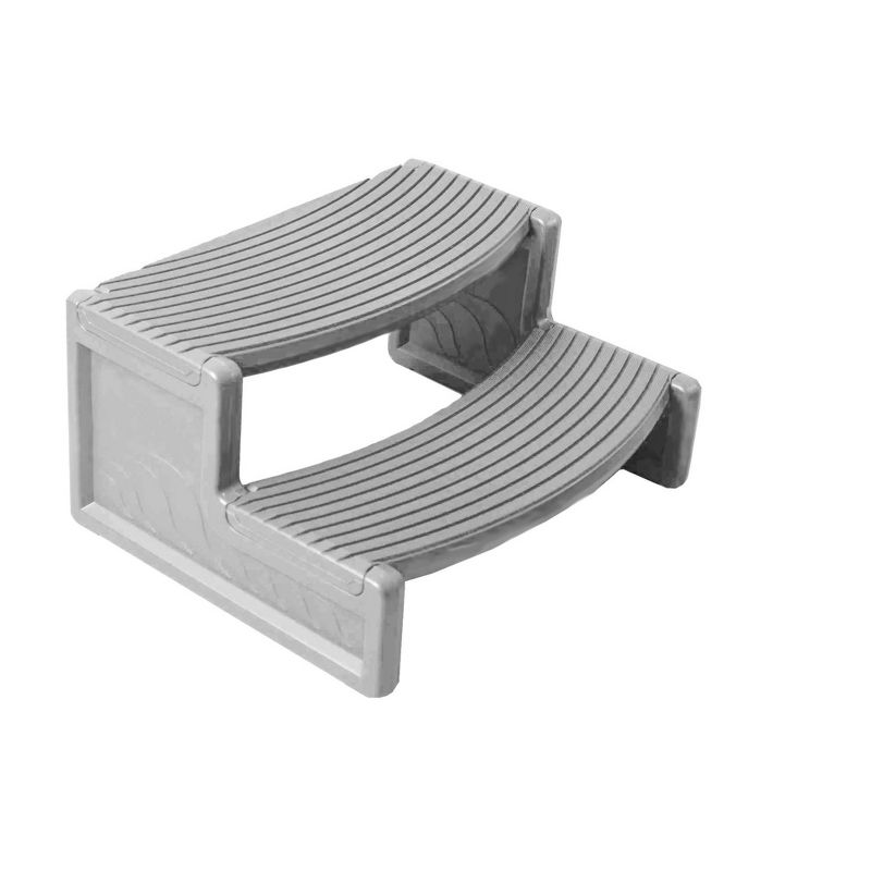 Confer Plastics HS2-G Resin Multi Purpose Spa Hot Tub Handi-Step RV Steps | Gray