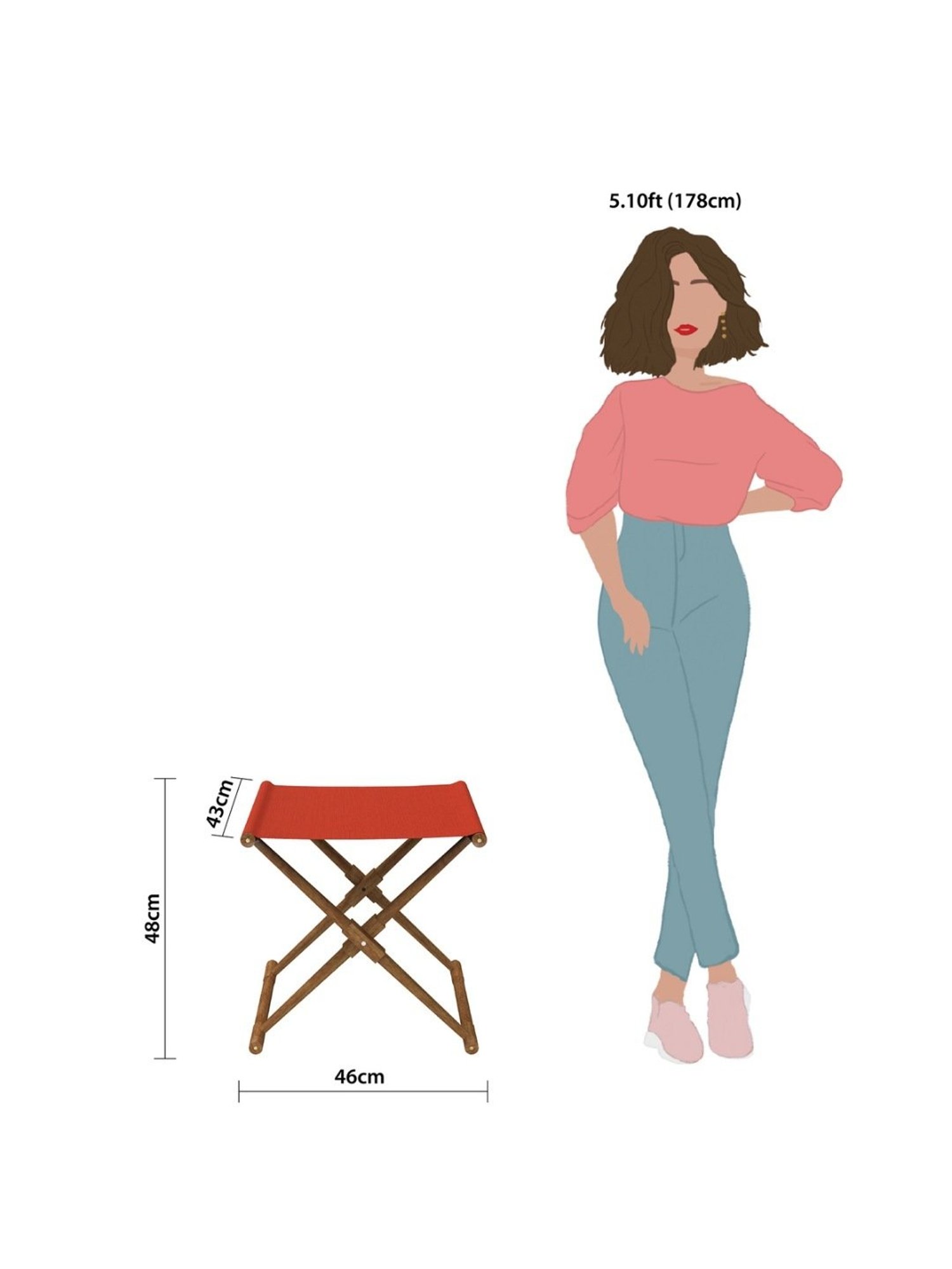 Chumbak French Sahara Solid Mustard Yellow Wood Ottoman