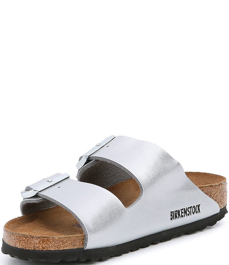 Birkenstock Women's Arizona Metallic Double Banded Buckle Slip On Sandals