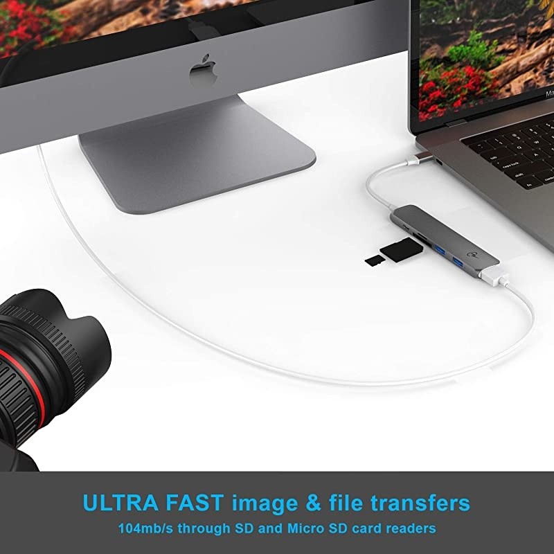 USB C Hub for MacBook Pro 16 15 13 2020 2019 2018 MacBook Air 2020 2019 2018 USB C Power HDMI 4K 2 USB 30 microSD SD Card Readers