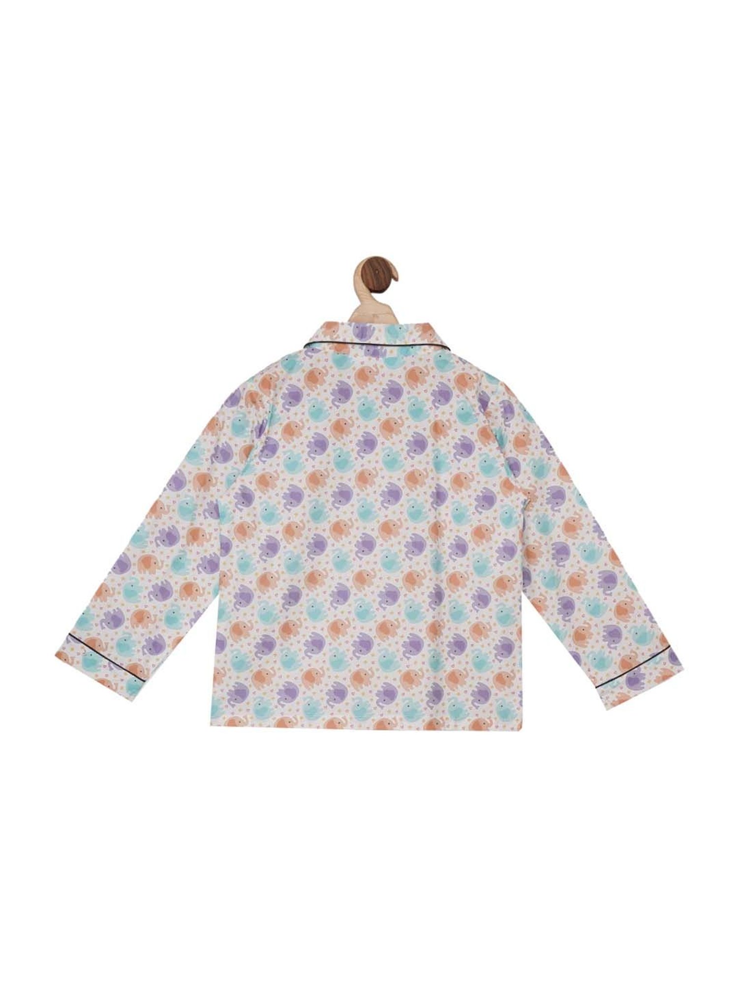 Fluffalump Boys Multicolor Cotton Printed Nightwear Top & Pants Set