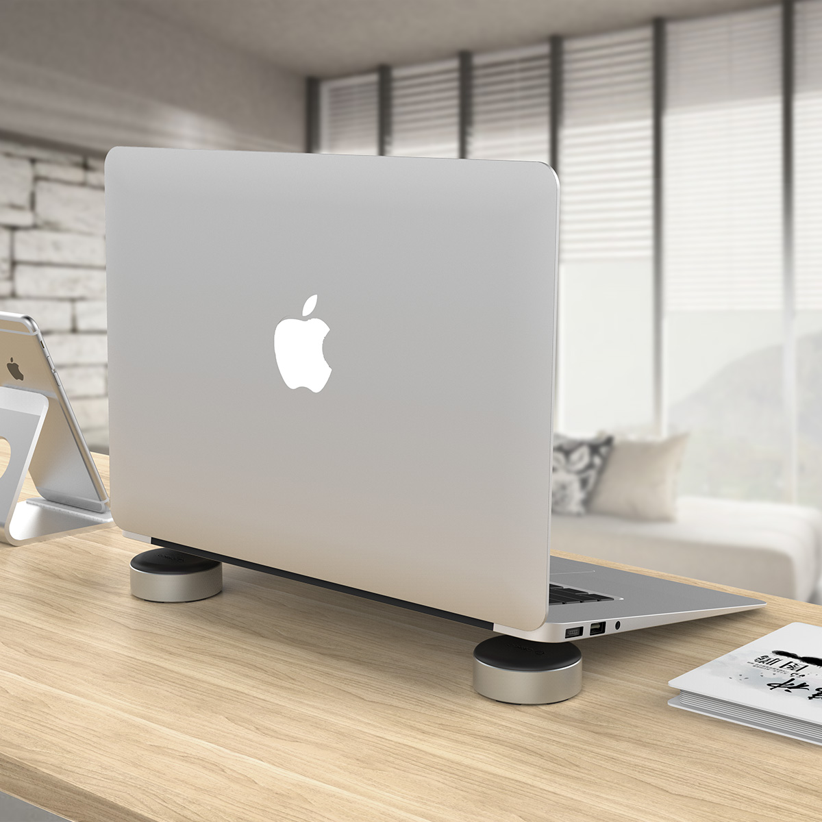 ORICO Compact Aluminum Laptop Stand Good Heat Dissipation Footpad Universal Tablet Stand for Home,Office,PC,Laptop MacBook, Lenovo, Asus, Dell