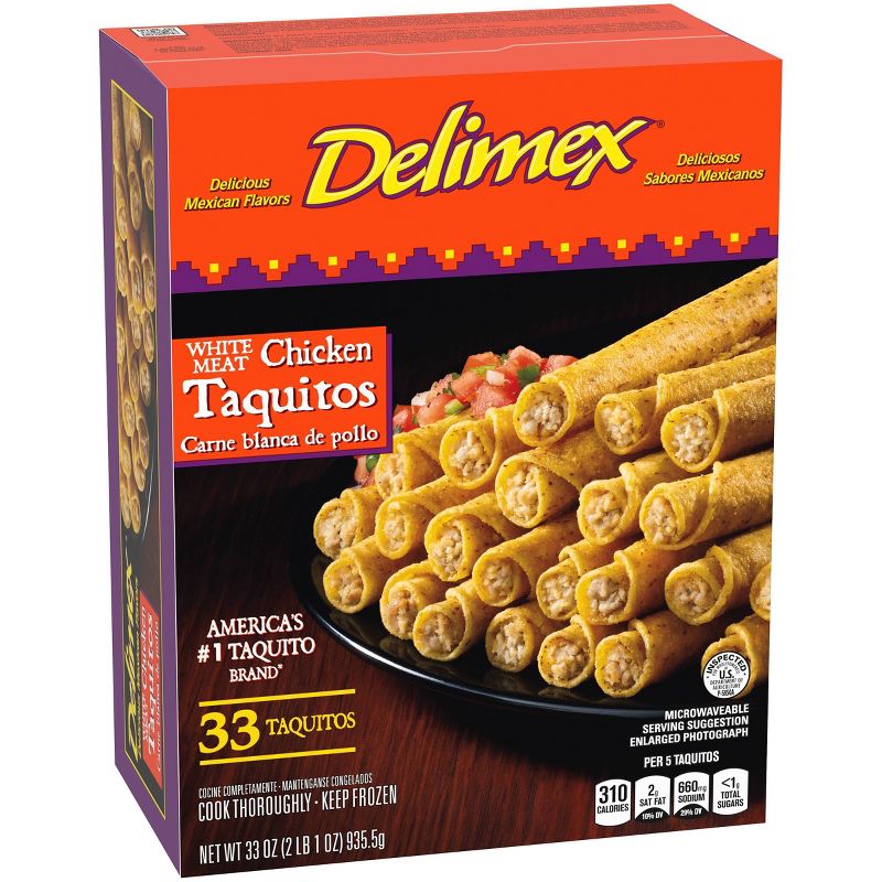 Delimex Chicken Frozen Taquitos - 33oz