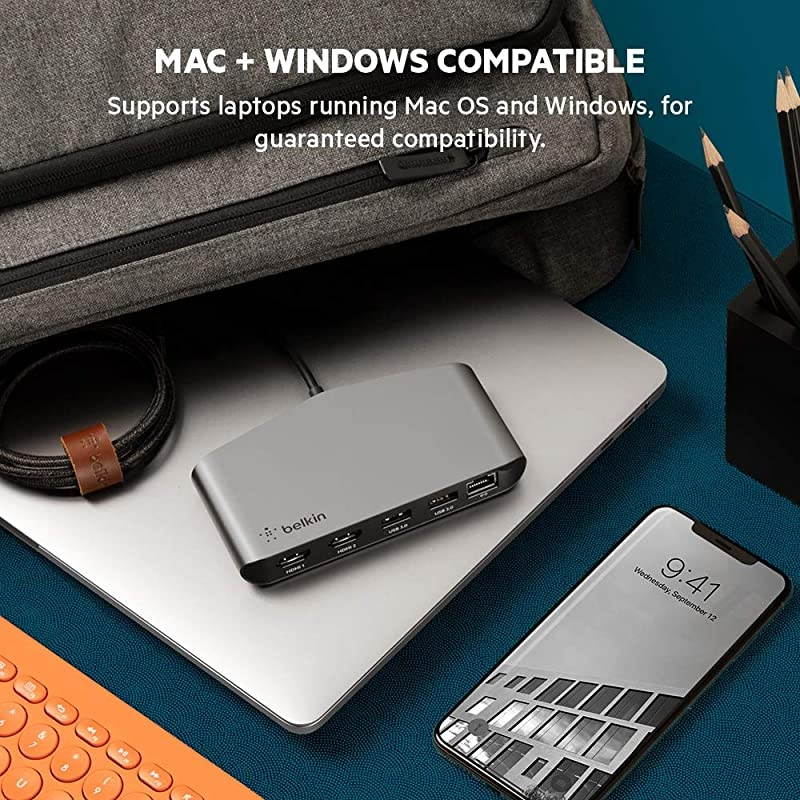 Thunderbolt 3 Dock Mini W/ Thunderbolt 3 Cable (Thunderbolt Dock for MacOS and Windows USB-C Laptops, Dual 4K @60Hz, 40Gbps Transfer Speeds)