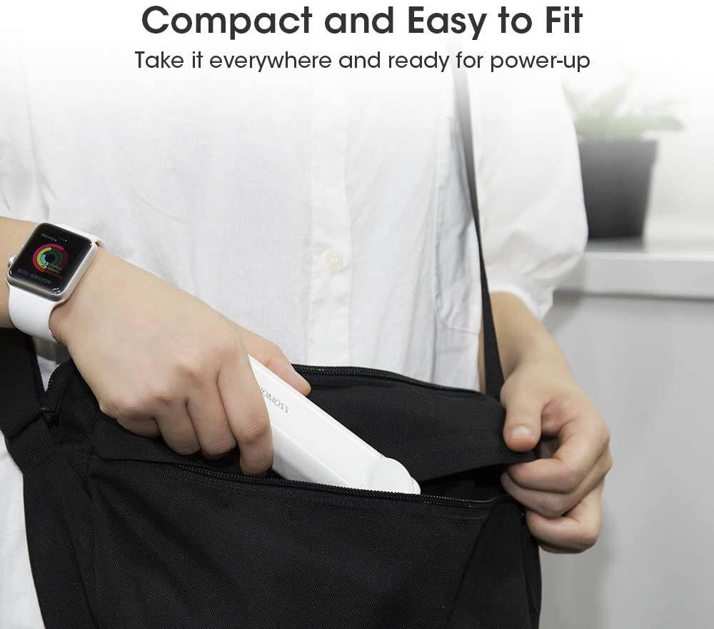 ROMOSS Apple Watch Charger, 3250mAh Portable Charger for All Apple Watch Series, Dual Port 2A Output for iPhone X/8 Plus/8/7Plus/7/6 Plus/6S and more USB devices-White (Apple Watch Cable Not Included)