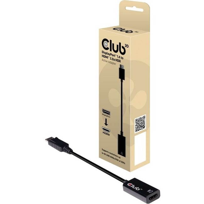CLUB 3D CAC-1080 DP 1.4 TO HDMI 2.0A 4K 60HZ HDR