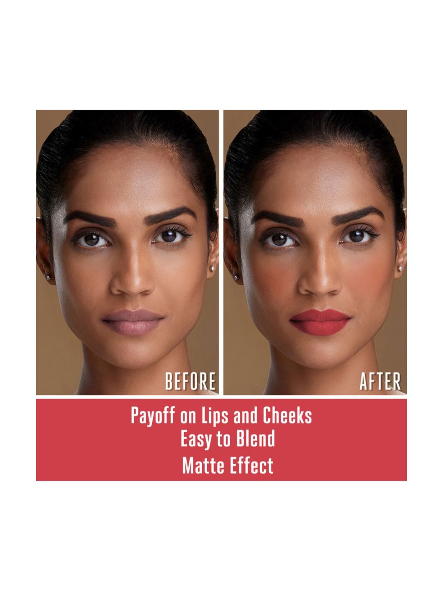 Lakme 9 to 5 Weightless Matte Mousse Lip & Cheek Color Crimson Silk 9 gm