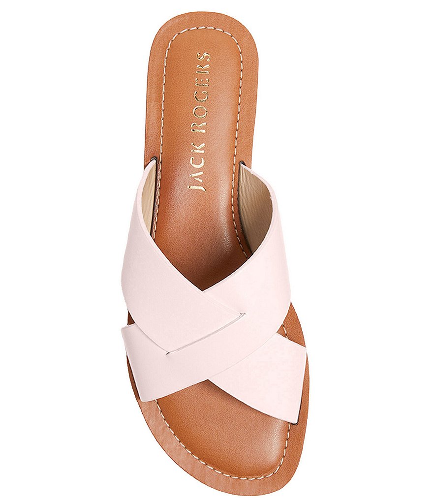 Jack Rogers Slotted Sloane X Band Leather Sandals