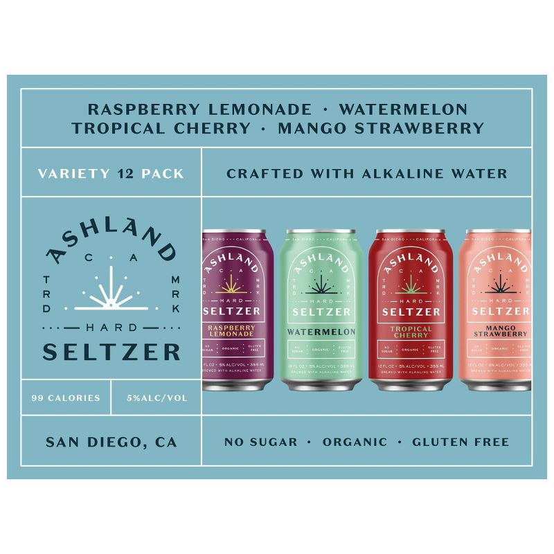 Ashland Tropical Hard Seltzer Variety Pack - 12pk/12 fl oz Cans