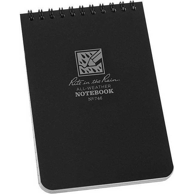 RITE IN THE RAIN 746 All Weather Spiral Notebook,Uni,4in.x6in