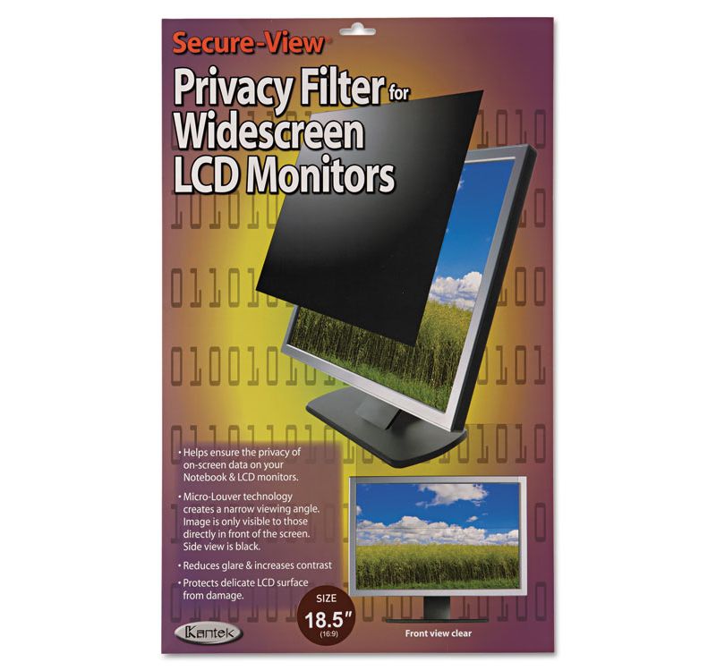Kantek Secure View LCD Monitor Privacy Filter For 18.5" Widescreen SVL185W