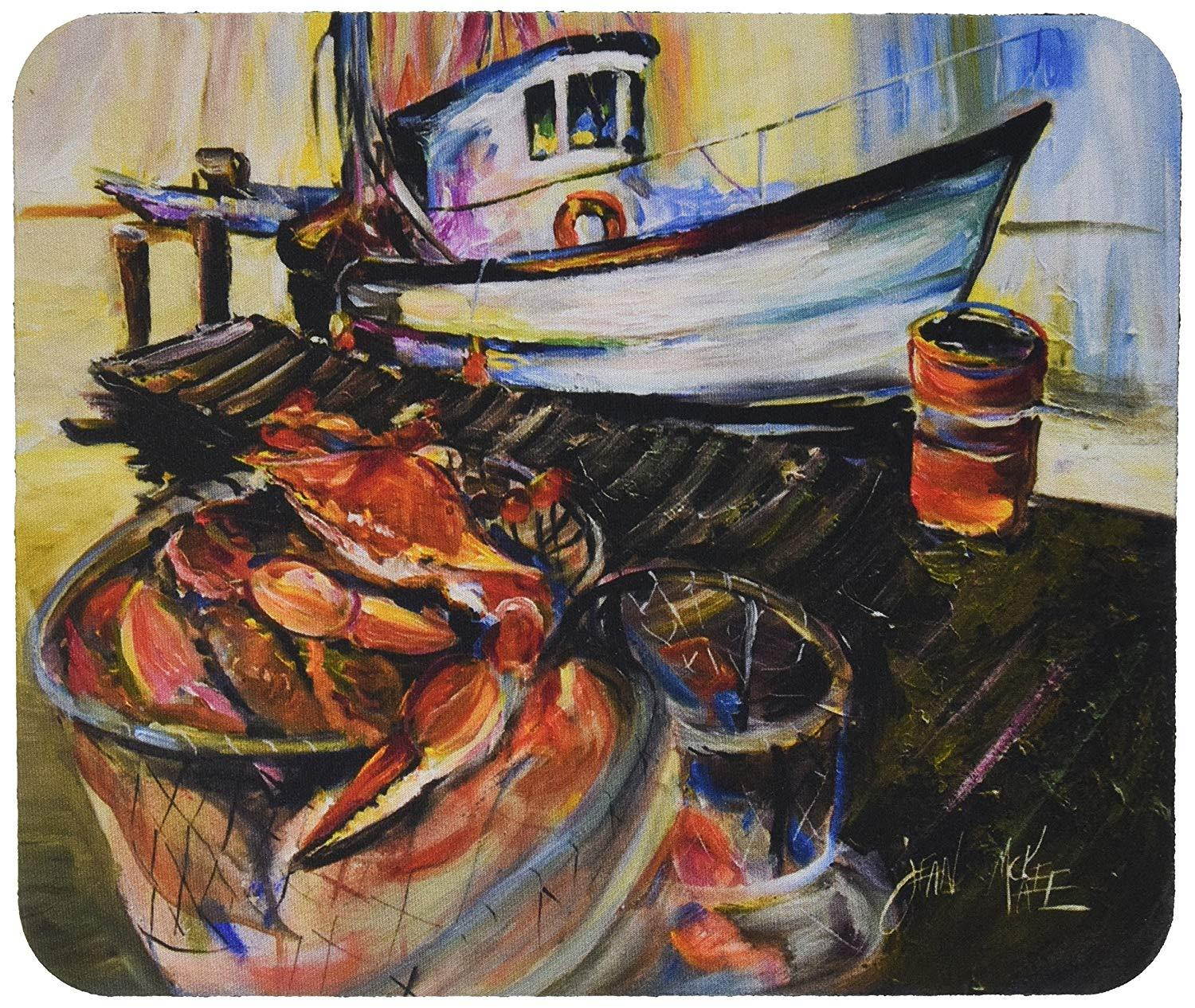 Caroline's Treasures Blue Crab Trap Mouse Pad/Hot Pad/Trivet (JMK1104MP)