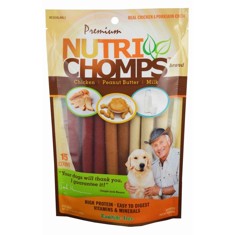 Nutri Chomps Assorted Flavor Mini Twist Dog Treats - 15ct