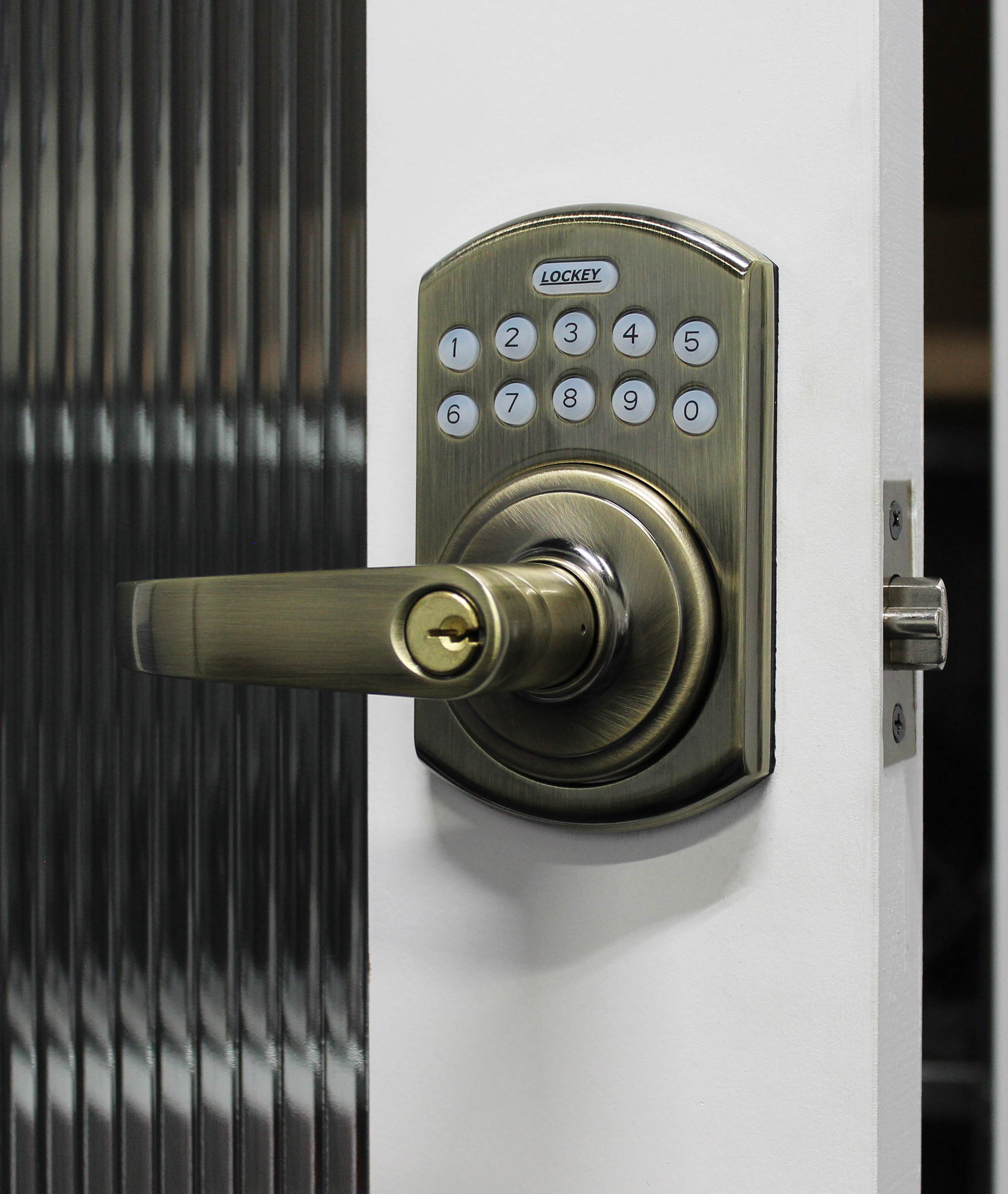 LockeyUSA E995OIL Electronic Lever Lock, Oil-Rubbed Bronze