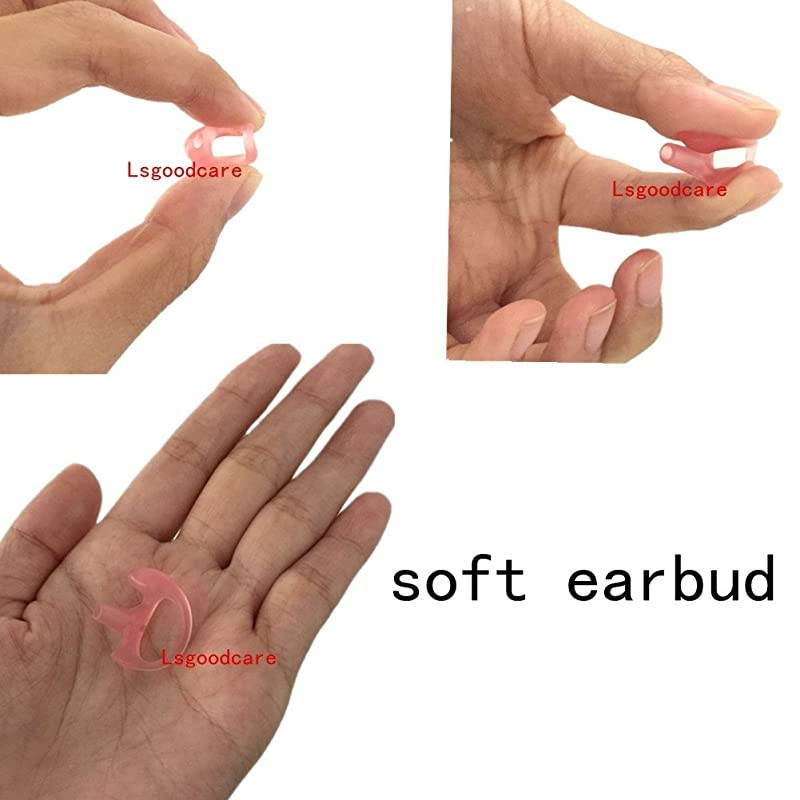Radio Ear Mold Ear Bud Pink Small  Earmold Earbuds Replacement Left Right Ear for 2 Way Radio Acoustic Coil Tube Earpiece Insert Earmould Soft Walkie Talkie Ear Pieces 5 Pairs