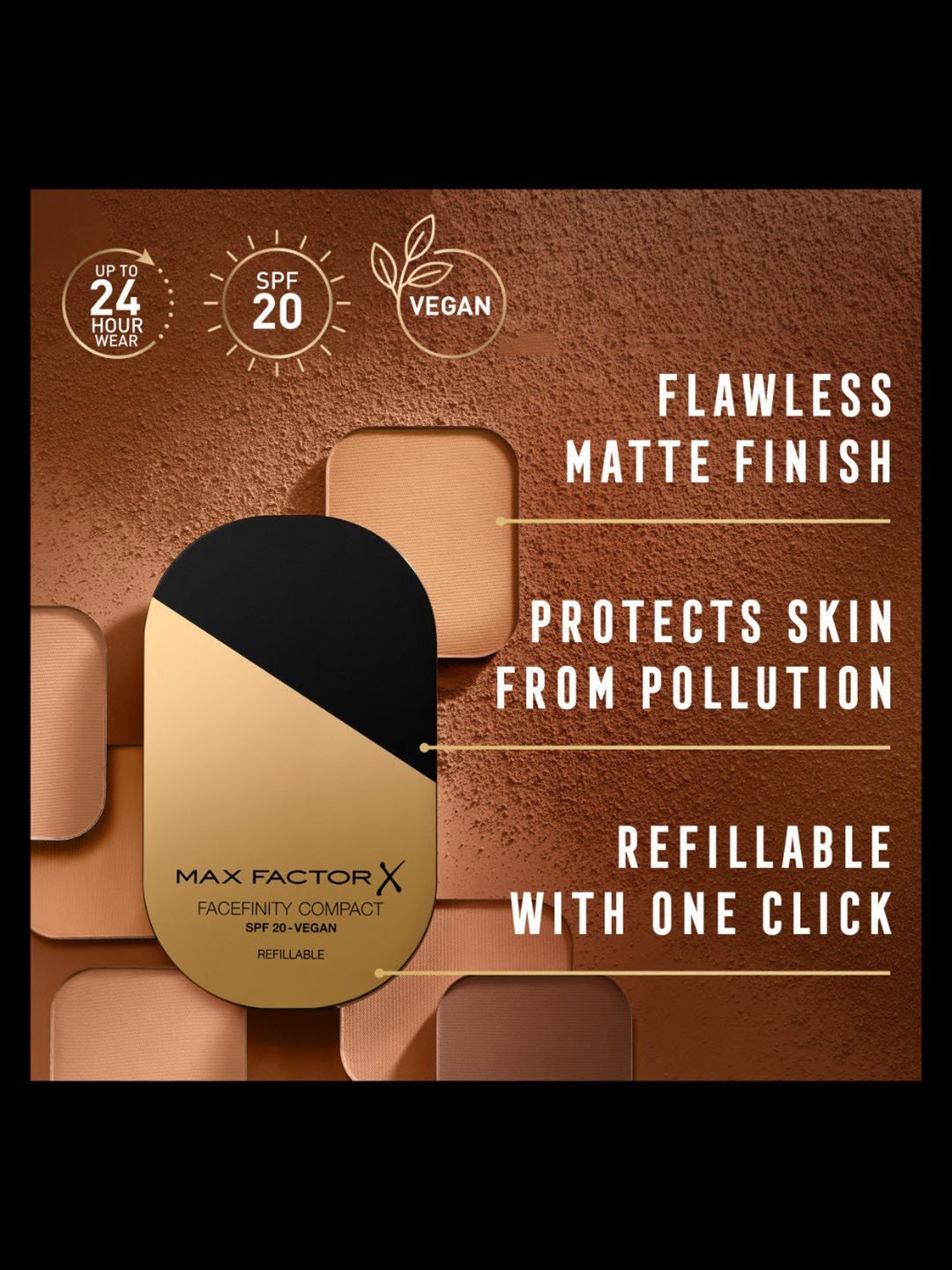 Max Factor Facefinity Compact Foundation SPF 20 083 Warm Toffee - 10 gm