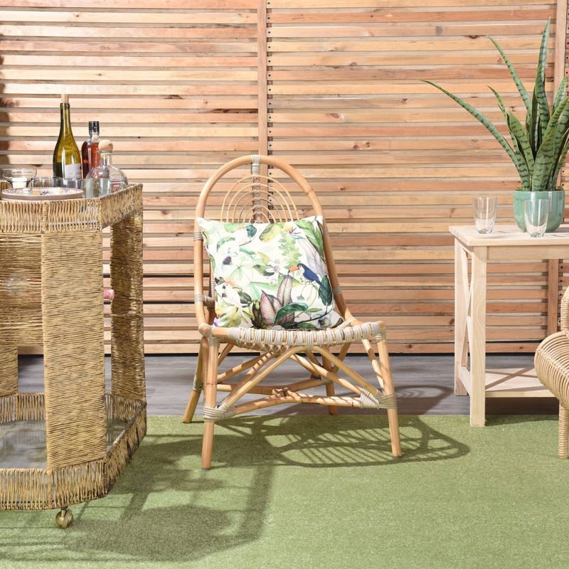 18"x18" Reversible Indoor/Outdoor Jungle and Cubes Pattern Square Throw Pillow - Mina Victory