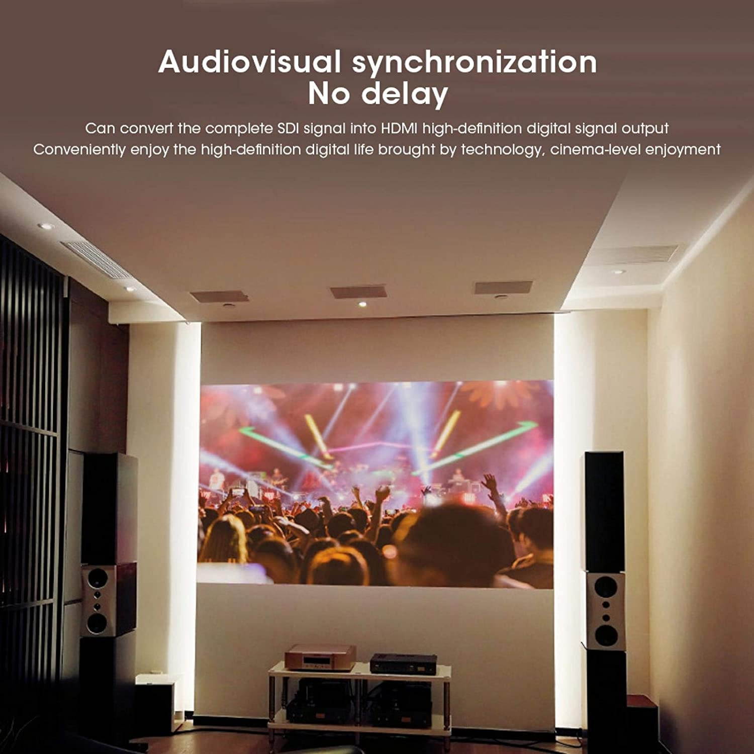 chenggong HDMI to SDI Box Adapter Solar Battery SDI to HDMI Converter for Indoor Emergency Lights Motorcycles Vegetable(U.S. regulations)