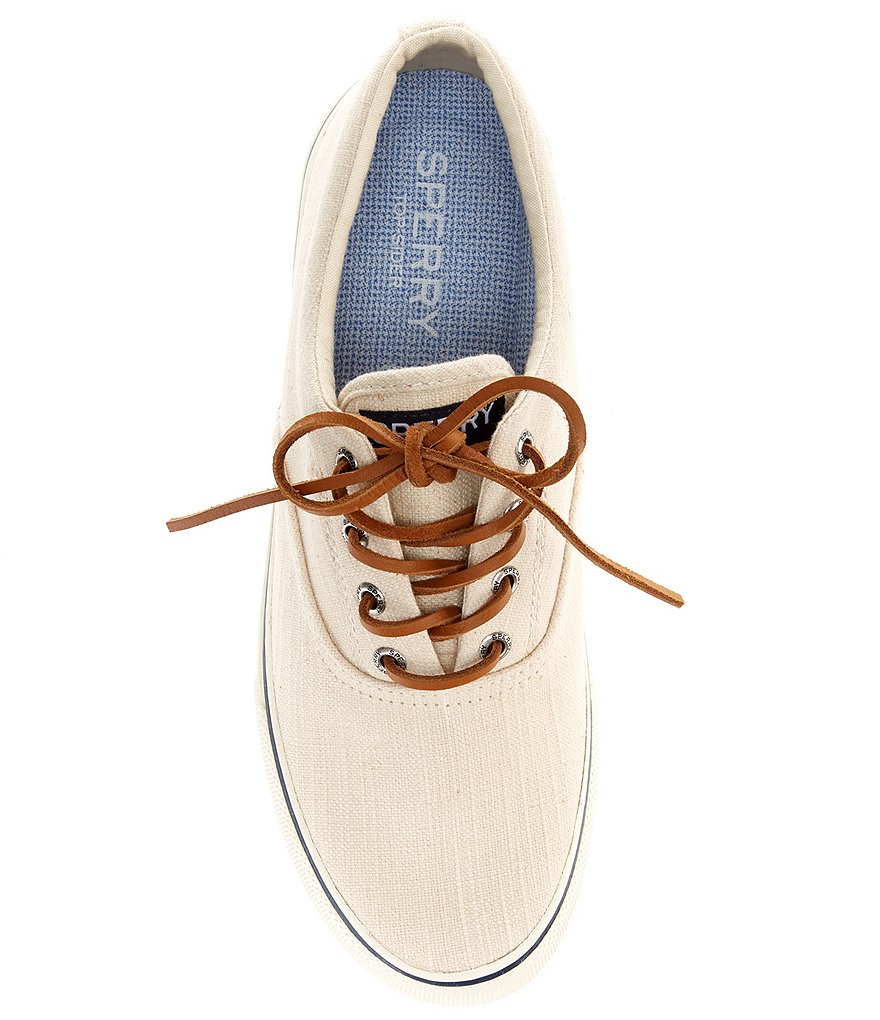 Sperry Men's Striper II CVO Distressed Linen Lace-Up Sneakers