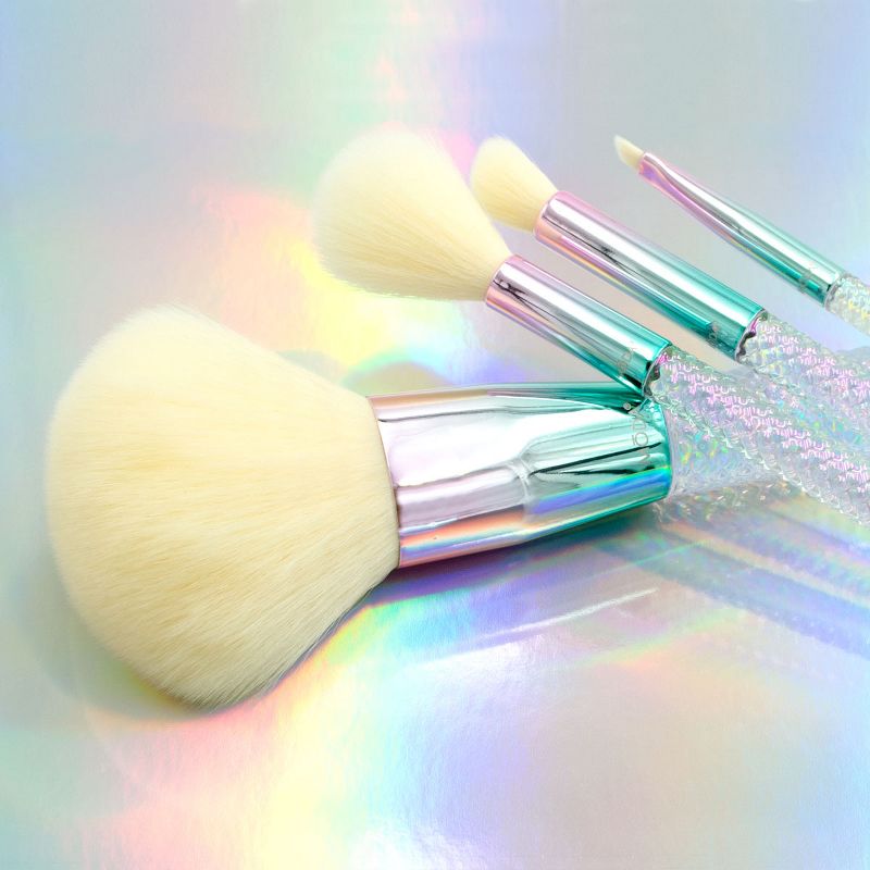 MODA Brush Mythical 5pc Perfecting Pixie Makeup Brush Set with Holographic Zip Case