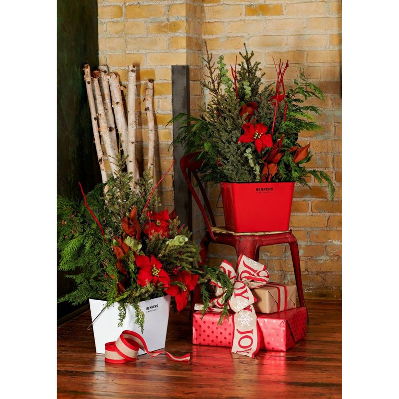 Behrens Rectangular Galvanized Steel Bucket White