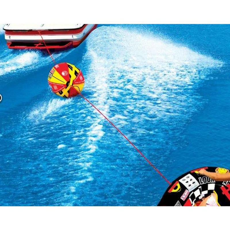 AIRHEAD Hot Dog Towable Inflatable 3 Person Tube & 4K Booster Ball Towing System
