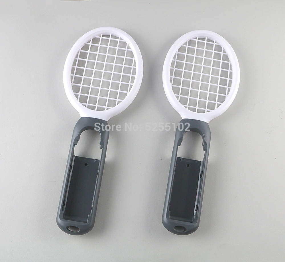 1pair Left Right Tennis Racket Handle Controller with Hand Strap for Nintend Switch NS Tennis ACE Game Player Controller