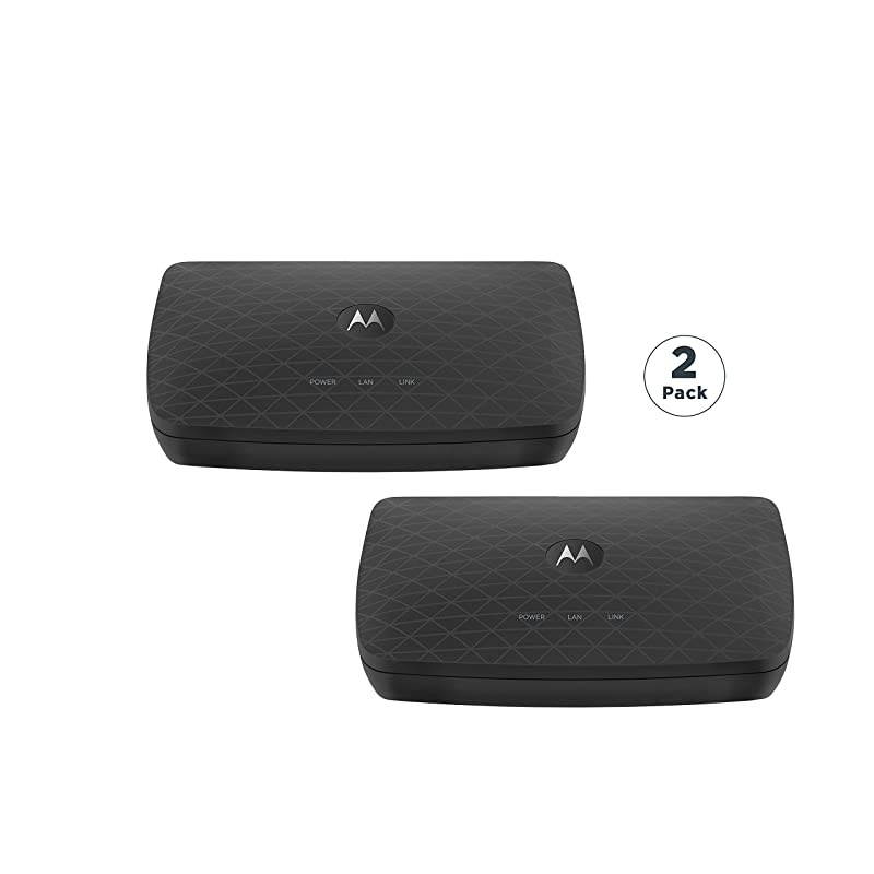 MoCA Adapter for Ethernet Over Coax, Plug and Play, Ultra Fast Speeds, Boost Home Network for Better Streaming and Gaming (1 Gbps (2 Pack))