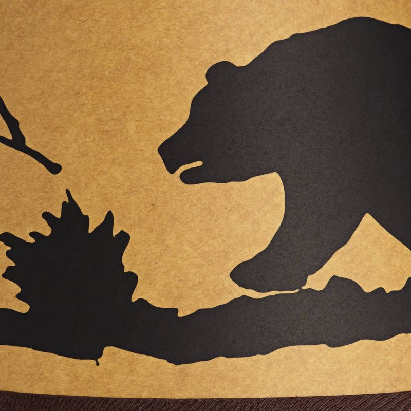 Springcrest Mountain Scene Brown Paper Medium Empire Lamp Shade 6" Top x 14" Bottom x 10" Slant x 10.75" High (Spider) Replacement