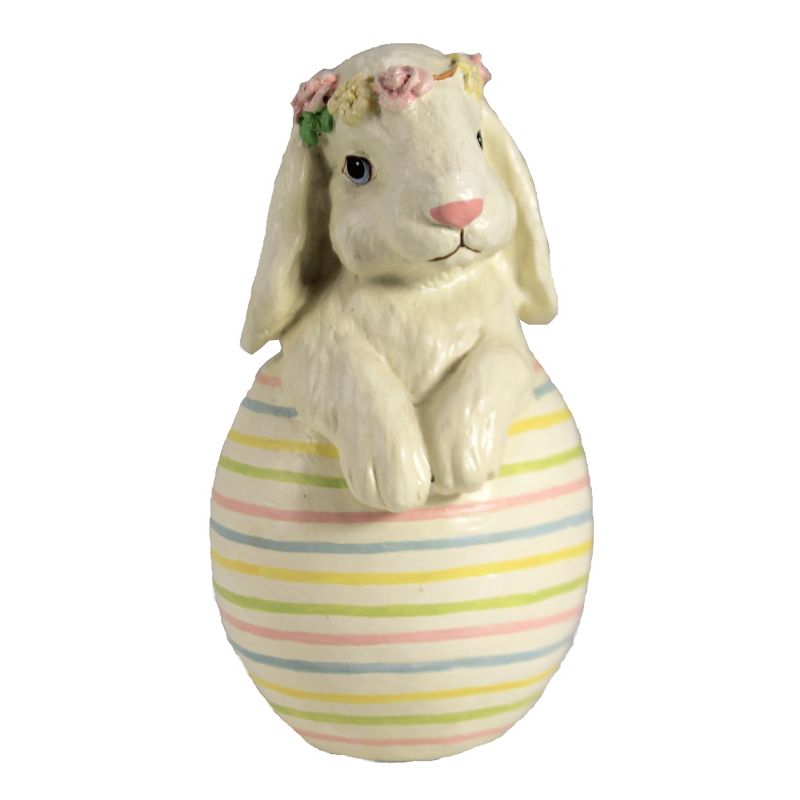 Easter 6.5" Primrose Bunny In Egg Floppy Ears Pastel  -  Decorative Figurines