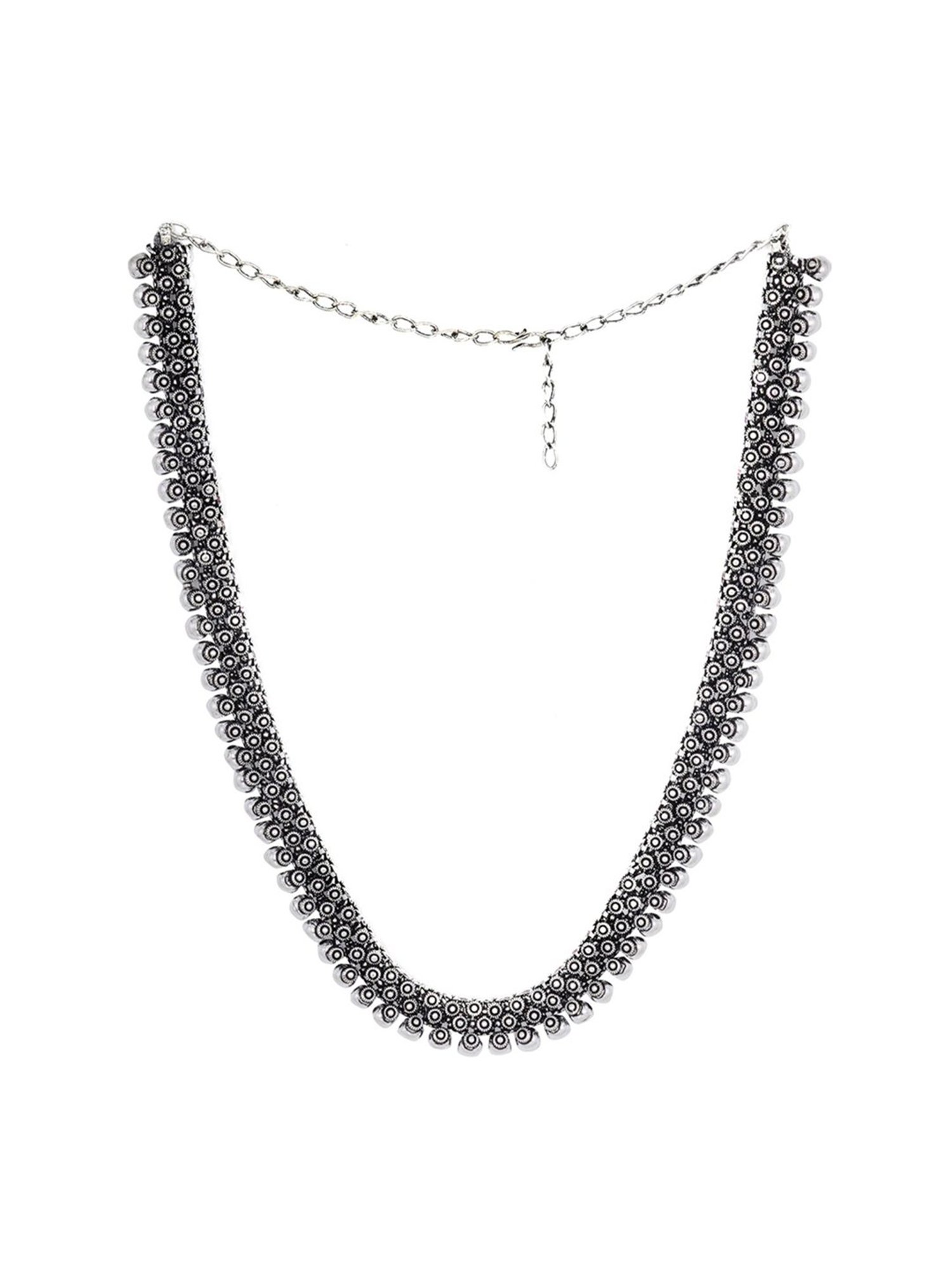 Teejh Pitara Collection Vijul Silver Oxidized Jewellery Set