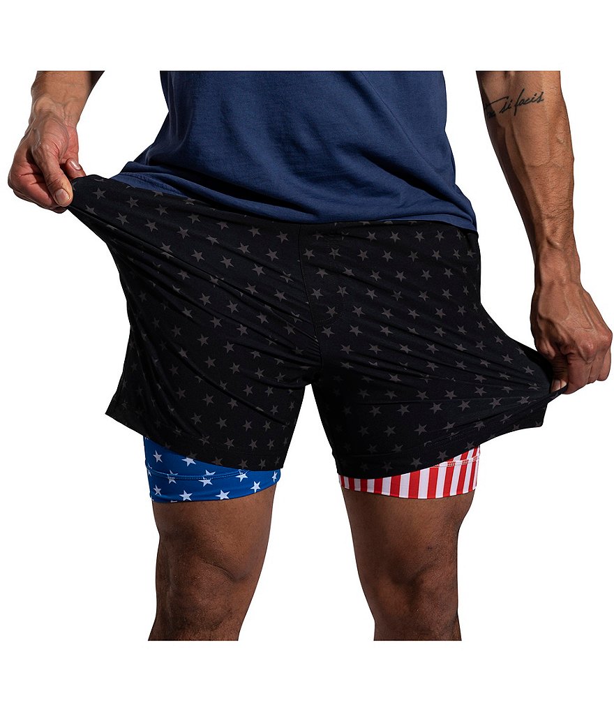 Redsand Elastic Waist Colorblock 20#double; Outseam Volley Shorts