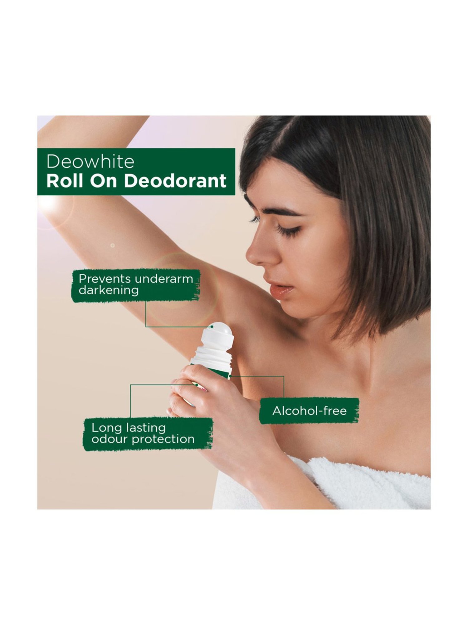 Bella Vita Organic Deo White Underarm Whitening Natural Roll On Deodorant for Women - 50 ml