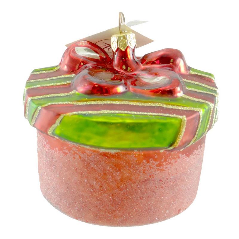 Christopher Radko Holiday Hatbox Ornament Christmas  -  Tree Ornaments