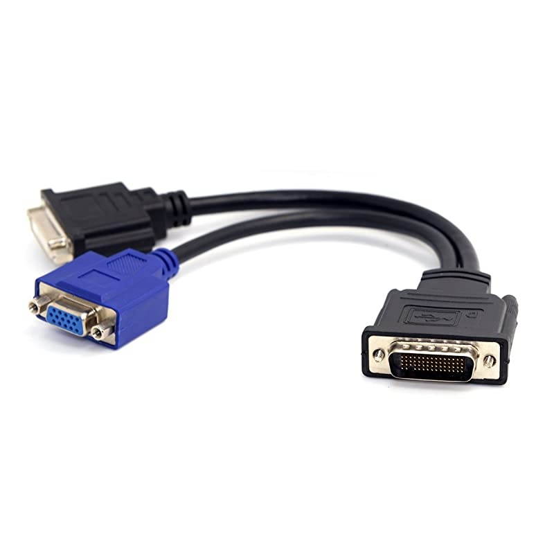 DMS59 Male to DVI 24+5 Female amp VGA RG 15pin Female Splitter Extension 15cm