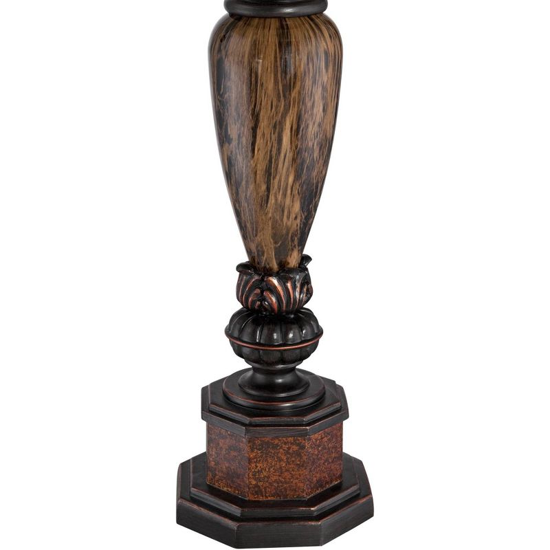 Kathy Ireland Sonnett Bronze Alabaster Glass Table Lamp