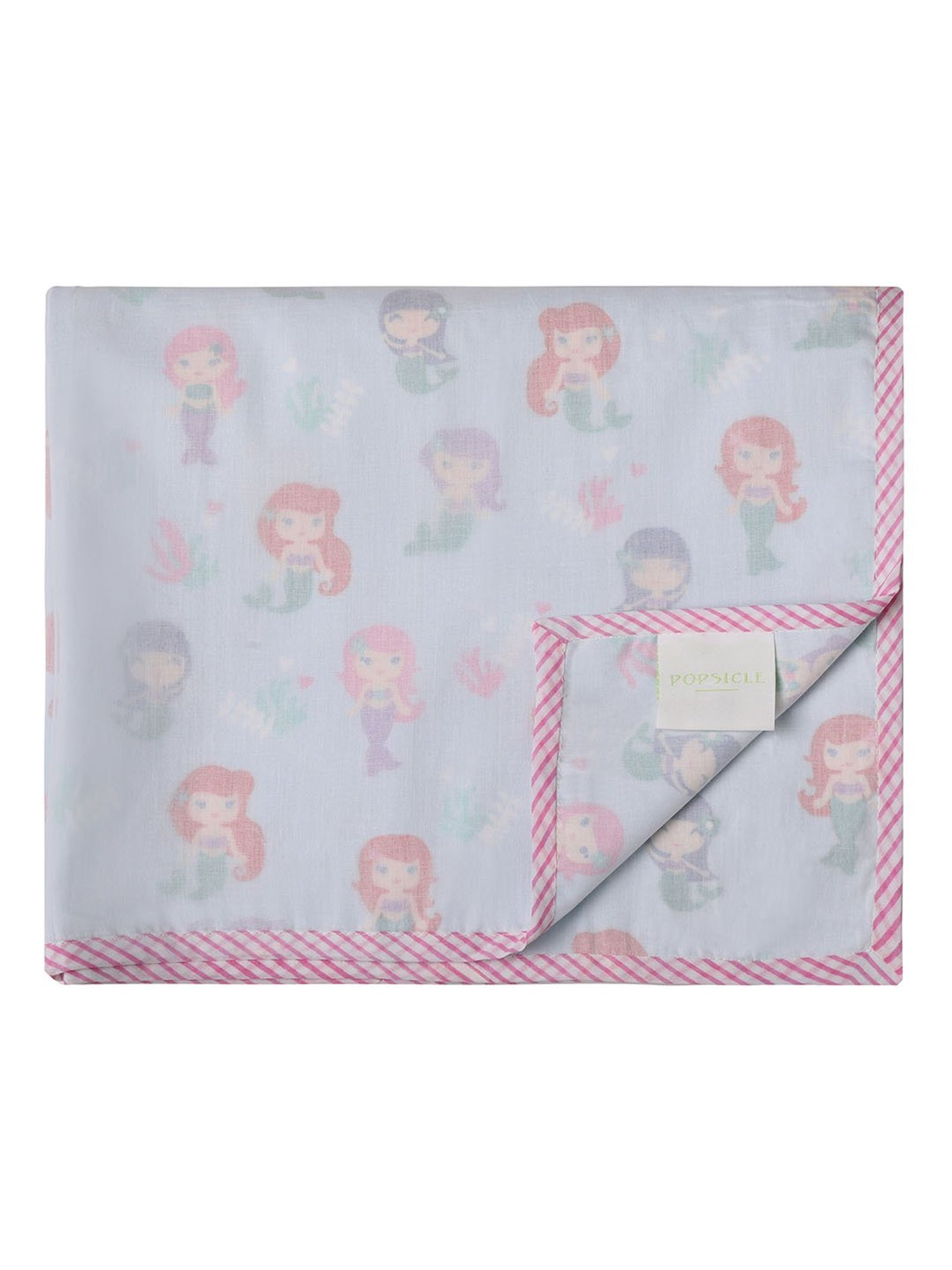 Nigh Nigh Mermaid Blue Cotton 70 TC Infants Dohar - Set of 1