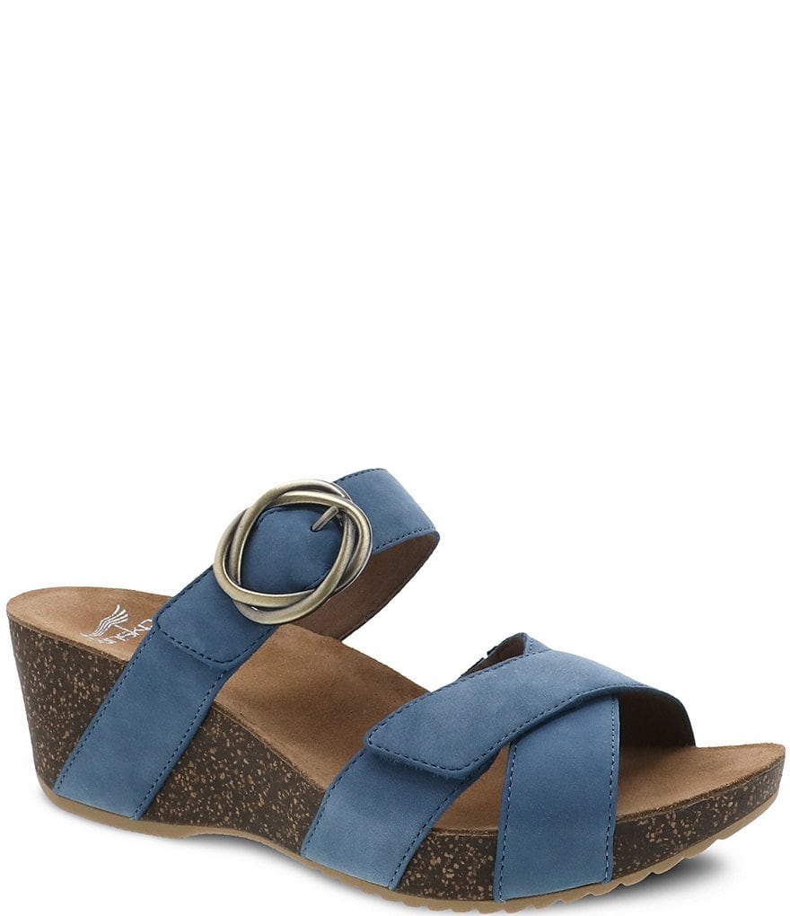 Dansko Susie Leather Slide Wedge Sandals