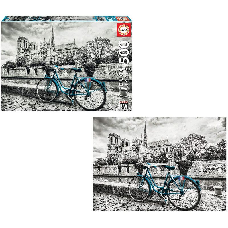 Educa Borras Bike Near Notre Dame 500 Piece Jigsaw Puzzle