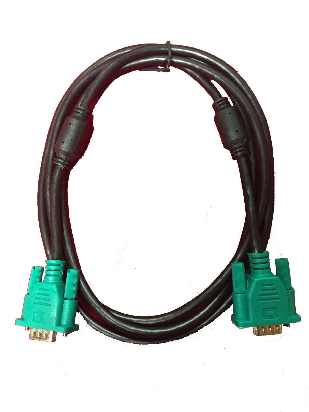 GREEN 15 Pin SVGA VGA Male to MALE M-M PC Monitor TV Cable Support Full HD 1080p
