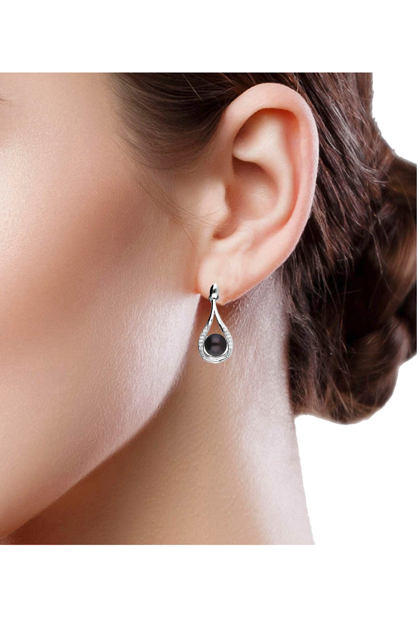 Sri Jagdamba Pearls 92.5 Sterling Silver Earrings