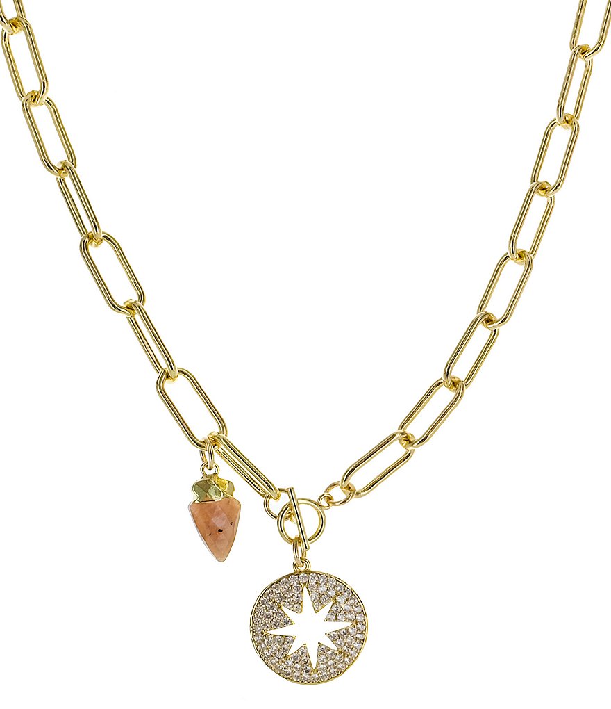 Panacea Gold Starburst Charm Necklace