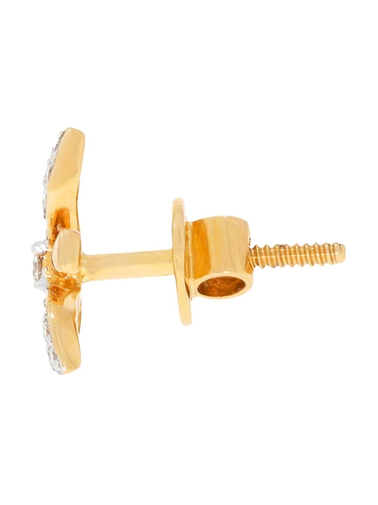 P.C. Chandra Jewellers 18 kt Gold & Diamond Earrings