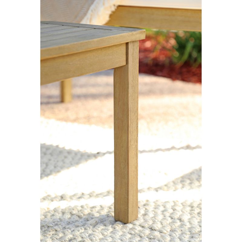 Zen 4pc Outdoor Wood Chat Set with Cushions - Natural - Coaster