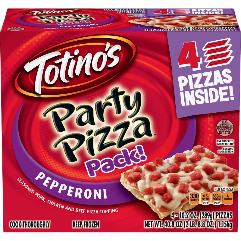 Totino's Pepperoni Frozen Party Pizza - 40.8oz/4pk
