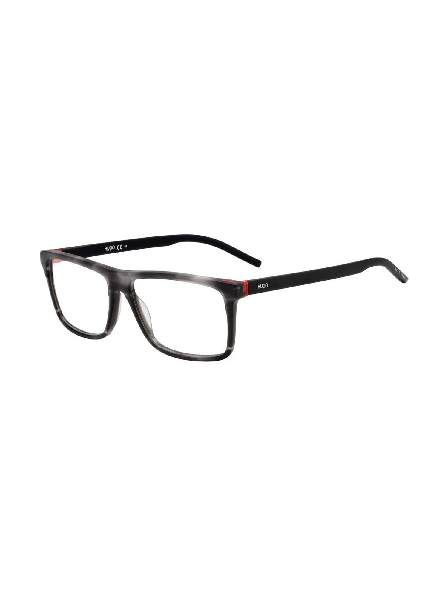 HUGO Black Rectangular Eye Frames for Men