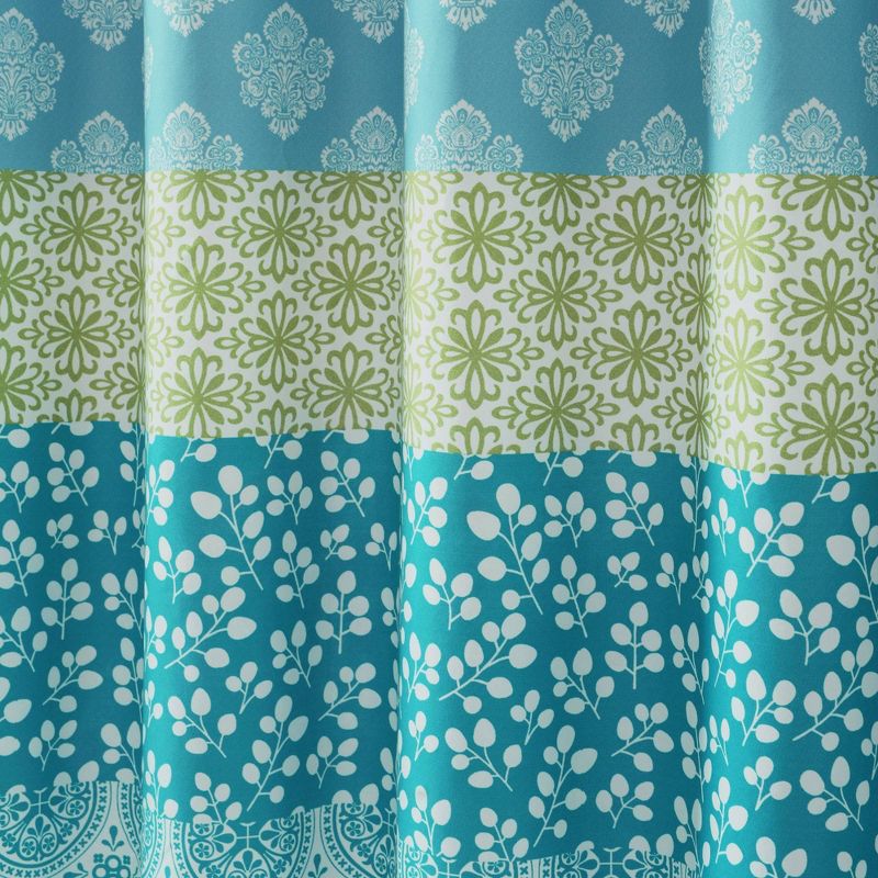 Bohemian Stripe Shower Curtain Blue/Green - Lush Décor