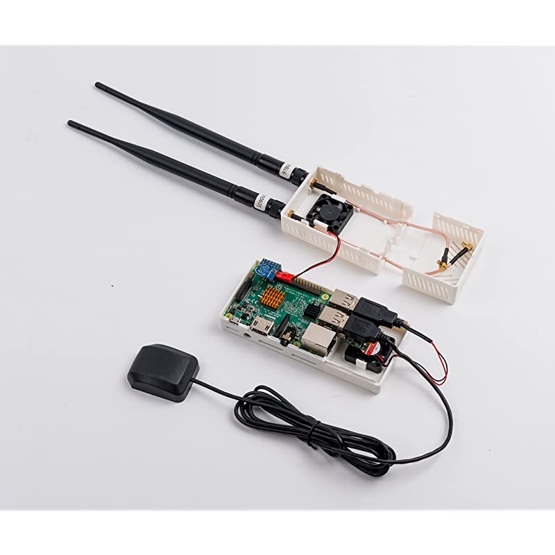 V3 Case Dual Fans for Stratux ADS-B Kit Fits AHRS Module and GPYes (Clear)